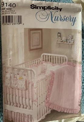 9140 Simplicity Vintage Nursery Accessories  80's Sewing Pattern Cut  - Image 1 of 2