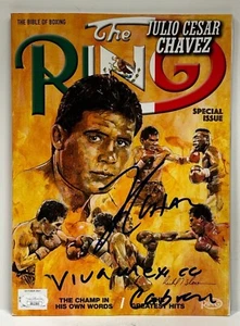 Julio Cesar Chavez Signed The Ring Magazine Boxing 'Viva Mexico Cabrones' JSA - Picture 1 of 3