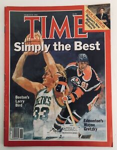 Larry Bird Wayne Gretzky Time Magazine 1985 Boston Celtics Edmonton Oilers