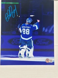 Andre Vasilevskiy signed 8 x 10 Photo Beckett Certified BAS Tampa Bay Lightning - Picture 1 of 3