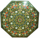 60" Inlay PietraDura Marble Table Top Handicraft Work Home Decor