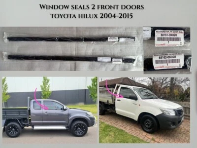 TOYOTA HILUX 2004 - 15 SELLOS DE VENTANA EXTERIOR GENUINOS TIRA DE CLIMA 2 puertas delanteras Foto 1 de 4