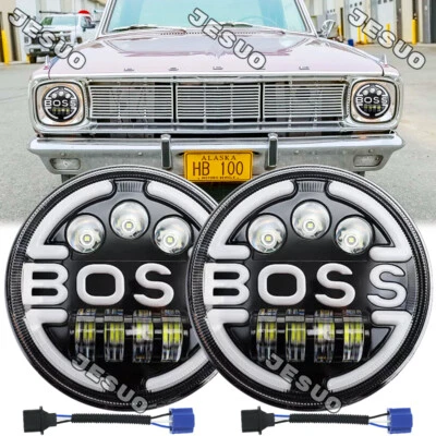 For Dodge Dart 1964-76 Ramcharger 7Inch Round H4 LED Headlight Hi/Lo Sealed Beam Foto 1 de 4