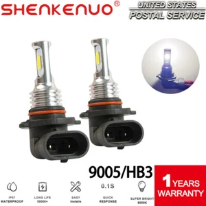 9005 LED Beam For Chevy Silverado 1500 2500 HD LED lights Bulbs Fog Light 2x - Imagen 1 de 7