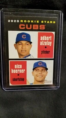 2020 Topps Heritage #121 2020 Rookie Stars Cubs Adbert Alzolay & Nico Hoerner - Image 1 of 2