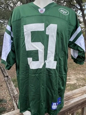 New York Jets JONATHAN VILMA XL #51 Jersey Reebok Green - Image 1 of 4