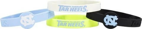 North Carolina Tar Heels Silicone Bracelets 4 Pack Thin [NEW] Jewelry Bracelet Cover