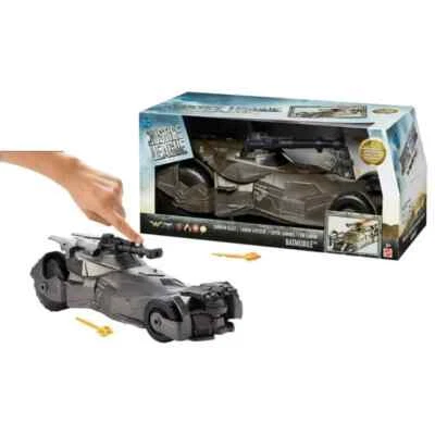 BATMOBILE BATMAN DC JUSTICE LEAUGUE CON CANNONE JUSTICE,FGH57 LUNGA 40Cm MATTEL - Immagine 1 di 4
