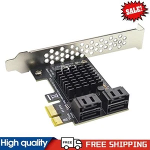 SATA III PCIe Card 4 Port 6Gbps SATA to PCI-e 1X Adapter Converter with Bracket - Picture 1 of 10