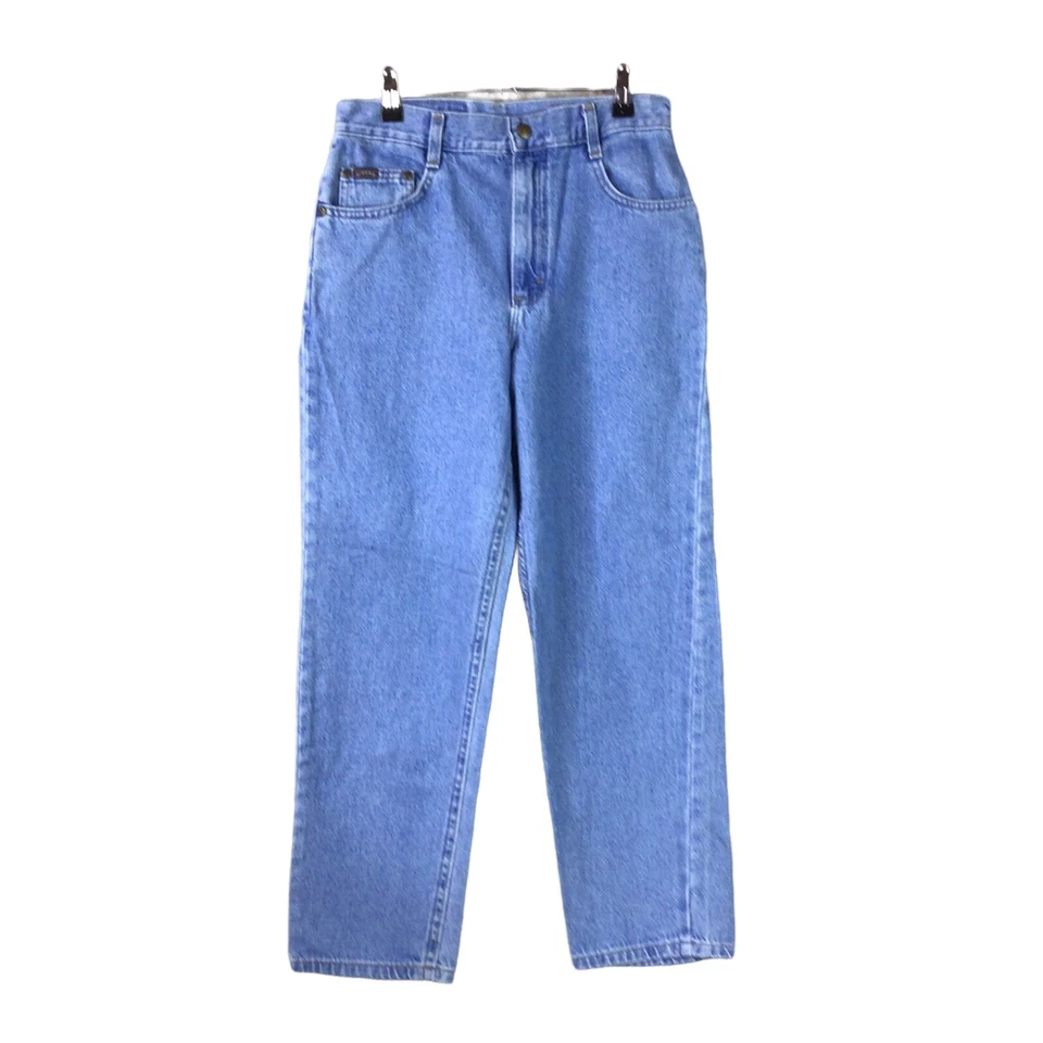 Pantalones de mezclilla de tiro alto de algodón lavado claro Lee Riders 12 1/2 para niñas  Foto 1 de 4