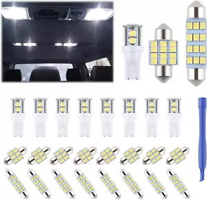 24 Pieces Dome Light LED Car Interior Bulb Kit Set 194 T10 DE3175 578 31Mm 42Mm - Picture 1 of 12
