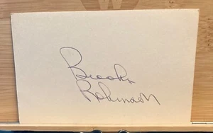 Brooks Robinson Autograph~3x5 Index~MLB~Early 60's! - Picture 1 of 2