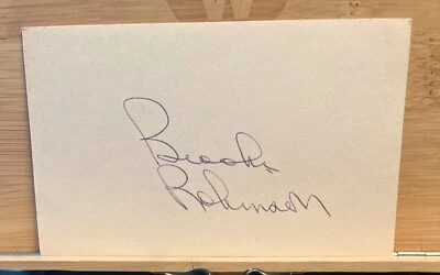 Brooks Robinson Autograph~3x5 Index~MLB~Early 60's! - Image 1 of 2