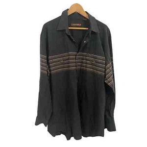 Roper 2XL Men’s long sleeve black with stripes and snaps - Picture 1 of 5