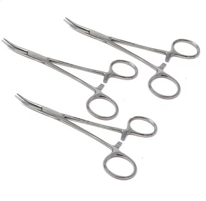 3 PIEZAS Instrumentos quirúrgicos serrados completos curvos para mosquitos hemostato de 5" - Imagen 1 de 6