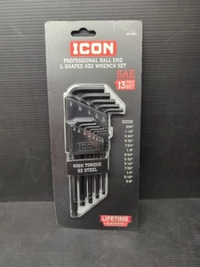 ICON 13 Pce SAE Hex Key Set Ball End Allen Wrench Kit 57929 HS1300 New - Picture 1 of 2