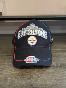 Pittsburgh Steelers Hat Reebok 2005 Conference Champions Super Bowl Adjustable - Picture 1 of 4