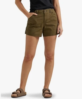 Lee Women's Olive Night Legendary Mid Rise Carpenter Short 4” Size 18 - Image 1 of 4