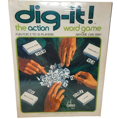 New Sealed Vintage Dig-It Dig It the Action Word Game 1973 Cadaco Complete - Image 1 of 4