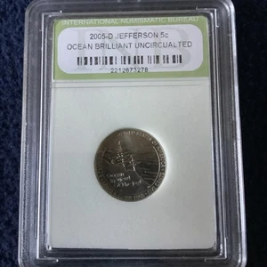 2005 D Ocean in View Jefferson Nickel BU Uncirculated 5c Coin from mint set - Picture 1 of 4