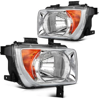 Chrome Housing Headlights Assembly Pair For Honda Element 2003-2008 Left+Right Foto 1 de 4