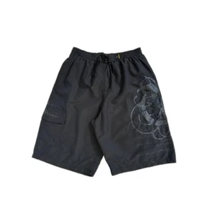 T&C SURF DESIGN Men's Bermuda Shorts Elastic Waist Black Size L 100% Poly - Picture 1 of 5