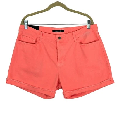 Pantalones Cortos Denim Marca A J Flamingo Neón Naranja Rosa Joanie Boy Fit Nuevos con Etiquetas Talla 31 Fray Foto 1 de 4