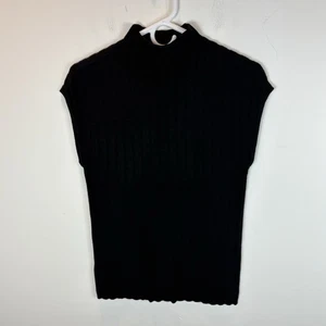 Neu mit Etikett Ann Taylor hochgeschlossener gerippter ärmelloser Pullover Gr. M - Bild 1 von 5