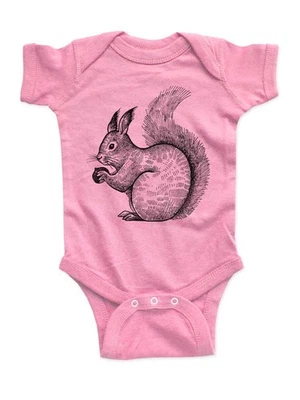 Ardilla con Nuez Zoo Animal Cumpleaños Bebé Body, Niño Pequeño, Camisa Juvenil Foto 1 de 2