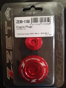 HONDA  CRF 250 L  CRF 250 M    2012-2021  ZETA ENGINE PLUGS SET  RED  - Picture 1 of 1