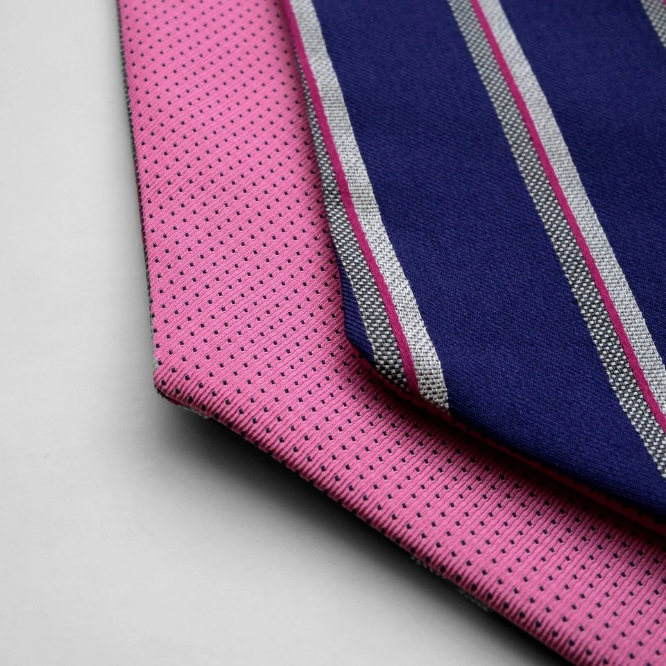 Caja de regalo de seda para hombre Cravat Ascot A210 regalo para él rosa púrpura rayas nueva con etiquetas A210 Foto 1 de 4