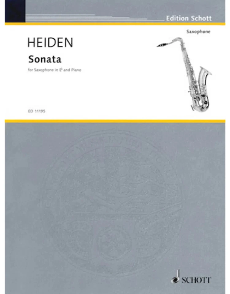 Sonata by Heiden from Schott for Alto Sax/Piano, NYSSMA 6 - Image 1 of 1