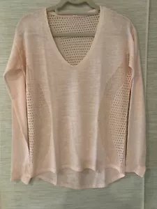 Lululemon Sweater Still Movement Pink Linen Blend - Picture 1 of 7