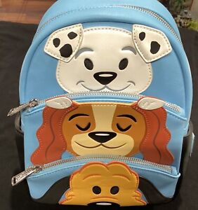 Neuf avec étiquettes mini sac à dos figuratif Loungefly parcs Disney Dogs rouleau dame Pluton