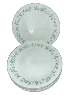 Corelle Vitrelle Set of 8 Bread/Dessert Plates Country Cottage Pattern Hearts - Image 1 of 2