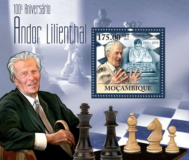 Mozambique 2011 MNH-Chess-Maia Chiburdanidze. Michel: 4528, Scott