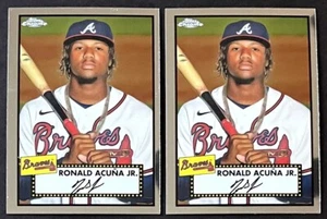 (2) 2021 RONALD ACUNA JR. TOPPS CHROME PLATINUM ANNIVERSARY #145 ATLANTA BRAVES - Picture 1 of 1