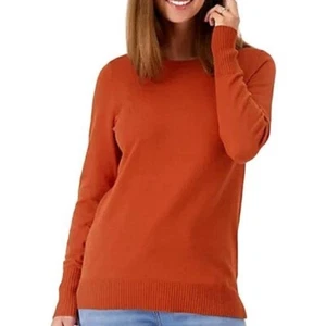 Denim & Co. Crew Neck Long Sleeve Hi Low Pullover Sweater SMALL (606) - Picture 1 of 7