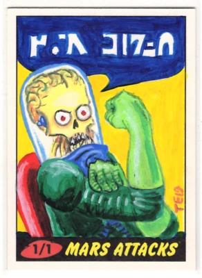 2012 TOPPS MARS ATTACKS HERITAGE 50th Anniversary Ted Dastick Jr 1/1 Sketch Card - Image 1 of 2