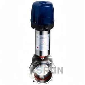 Válvula de mariposa neumática inteligente de tres abrazaderas sanitarias de acción simple Φ25 SS304 - Imagen 1 de 6