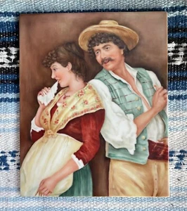 ✅ Coqueteo Boda Azulejo Mural Pared Propuesta Compromiso Hombre Mujer Campesinos - Imagen 1 de 9