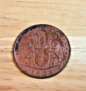 1808 EAST INDIA CO COPPER X CASH ADMIRAL GARDINER - Picture 1 of 3
