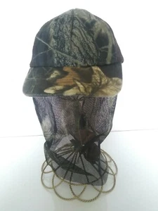 WHITEWATER OUTDOORS Camoflage ADJUSTABLE STRAP BACK CAP/ HAT Bug Netting Hunting - Picture 1 of 11