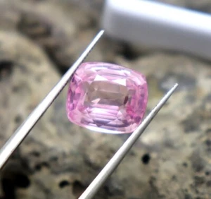 Certified Pink Spinel AAA Stone 7ct Cushion Cut Real Spinel Ring Size Pendant - Picture 1 of 9