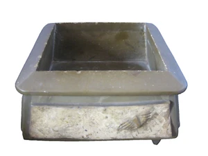 Vintage Chinese carved fossil and stone bowl / writing-brush washer /ashtray - Picture 1 of 10