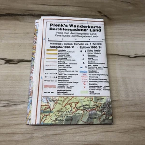 Vintage 1990/91: mapa de senderismo Plenk's Berchtesgadener Land Vintage Hiking Map - Imagen 1 de 7