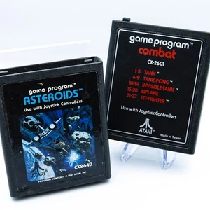 Asteroids & Combat Atari 2600 | Cartridges Only | Tested & Working - Picture 1 of 3