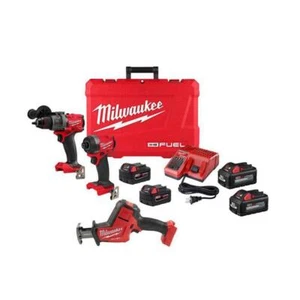 Milwaukee Hammer Drill, HACKZALL, Impact Driver Combo Kit 18V Li-Ion Brushless - Picture 1 of 11