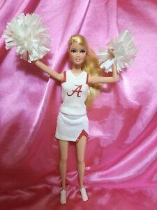 UNIVERSITY OF ALABAMA Cheerleader Barbie Doll 2011 Pink Label Mattel W3521