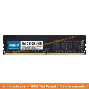Crucial DDR4 RAM 4GB 8GB 16GB 2133 2400 2666Mhz 3200MHz DIMM Memory Desktop RAM - Picture 1 of 6